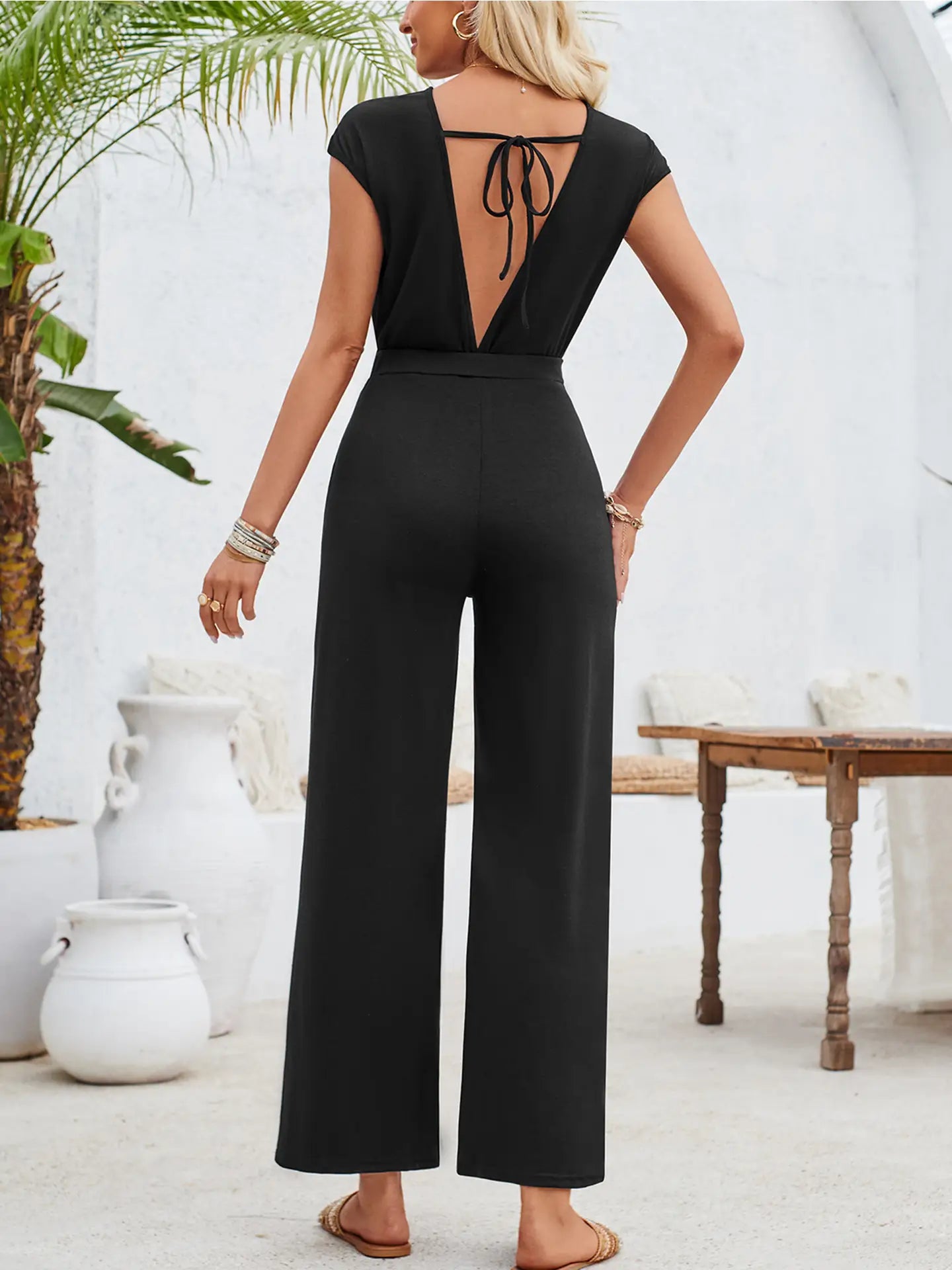 Black Knotted Jumpsuit